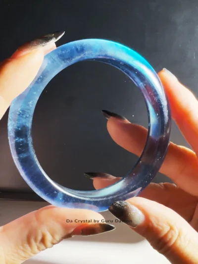 Devil Aquamrine Crystal Bangle