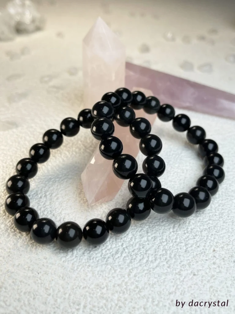 black obsidian Black Obsidian 黑耀石手串,适合男女水晶手链