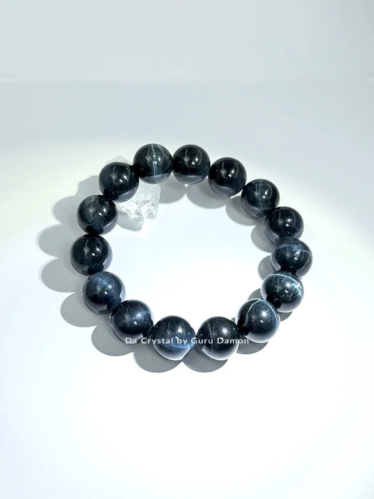 BLUE-TIGER-EYE-BRACELET-PLAIN Blue Tiger Eye Crystal Bracelet for daily wear.