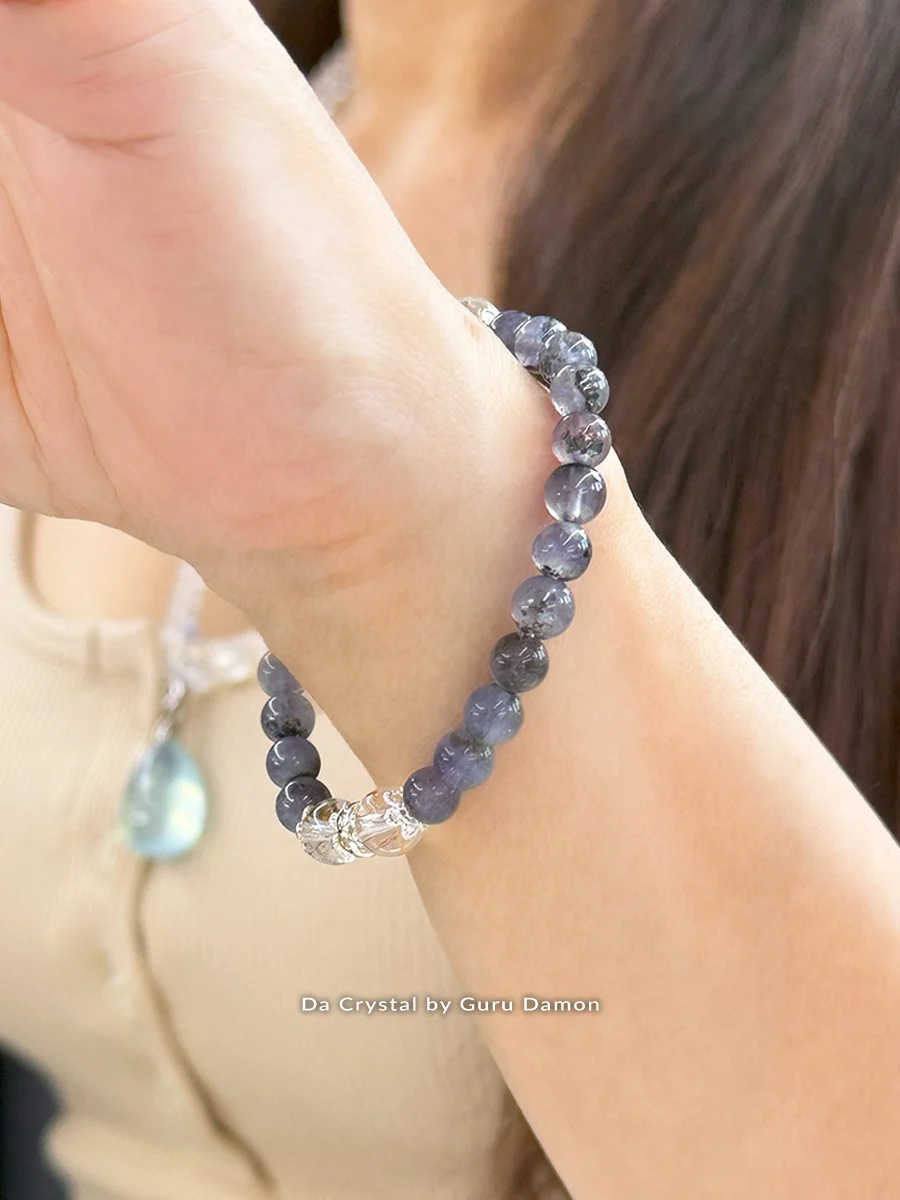 Cordierite aka Iolite Crystal Bracelet