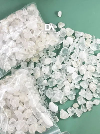 Raw White Gravel Stone for crystal bracelet cleansing 白水晶消磁石