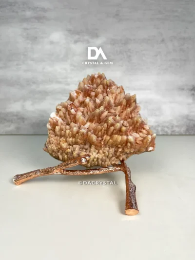 Coral Calcite Crystal – Warm Healing Stone for Motivation and Emotional Renewal