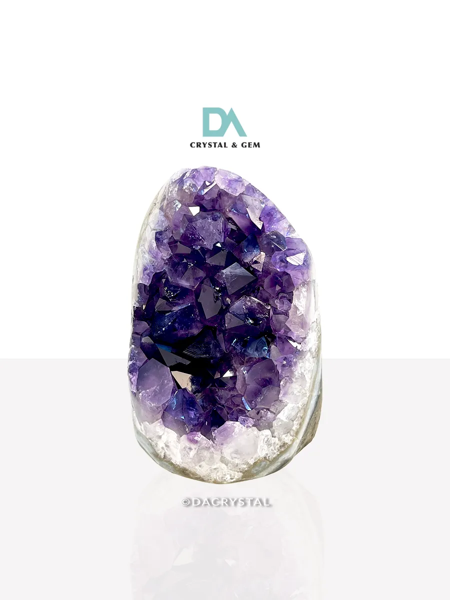 DA CRYSTAL 好风水摆设品紫水晶 Amethyst Geode Cave – Purple Healing Crystal for Serenity and boost your Intuition 紫水晶