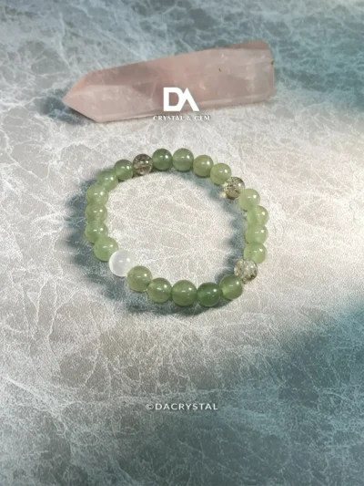 Clear Mind Attract Wealth crystal bracelet aventurine selenite super seven abundance clarity protection