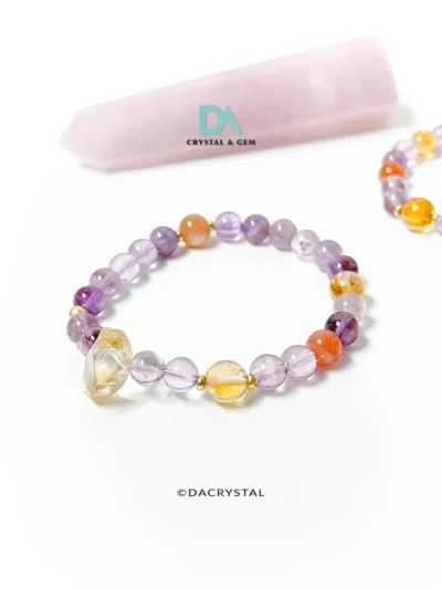 UNISEX customized crystal bracelet for manifestation journey.