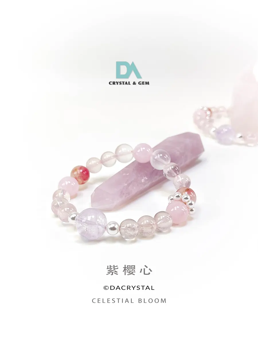 Celestial Bloom Personalized Crystal Bracelet for emotional healing expand social networking. Perfect Crystal bracelet for sales person.
