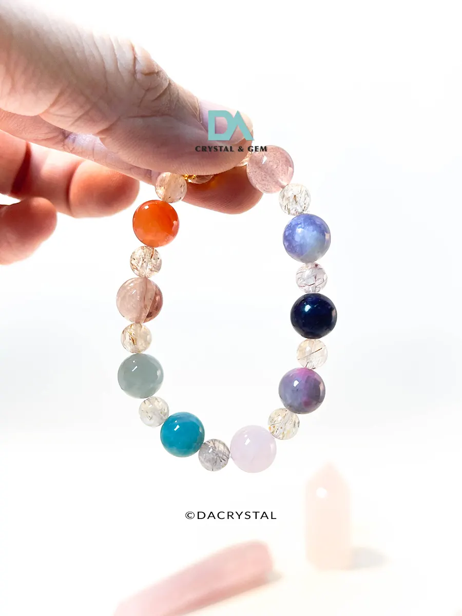 This Perfect10 bracelet content 11 stones associated with all seven chakras, purging chaotic energy blocks and restoring total internal balance. SHOP NOW AT DA CRYSTAL 天然水晶专卖店